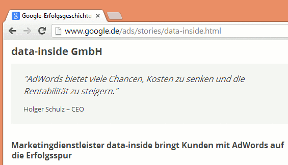 Google Ads Agentur - Google Erfolgsgeschichte