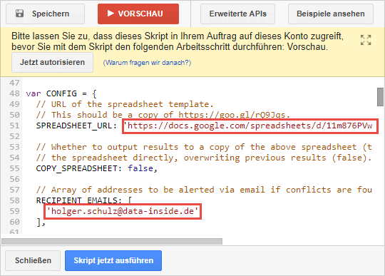 AdWords Scripts Config Parameter 2